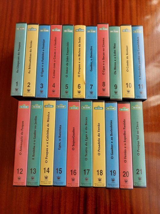 Coleção Rua Sésamo - VHS / 15 Cassetes, vintage, antiguidade