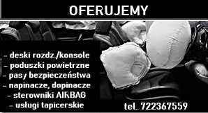 Naprawa pasów bezpieczeństwa,poduszek, sterowników AIRBAG