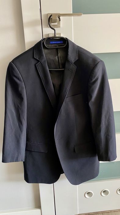 Klasyczna czarna marynarka męska garniturowa BR2ND elegancka stan idealny