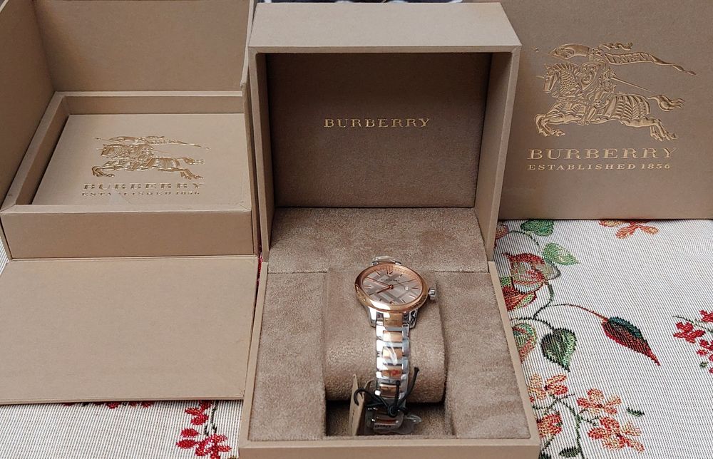 Zegarek BURBERRY szwajcarski klasyczny dwukolorowy damski