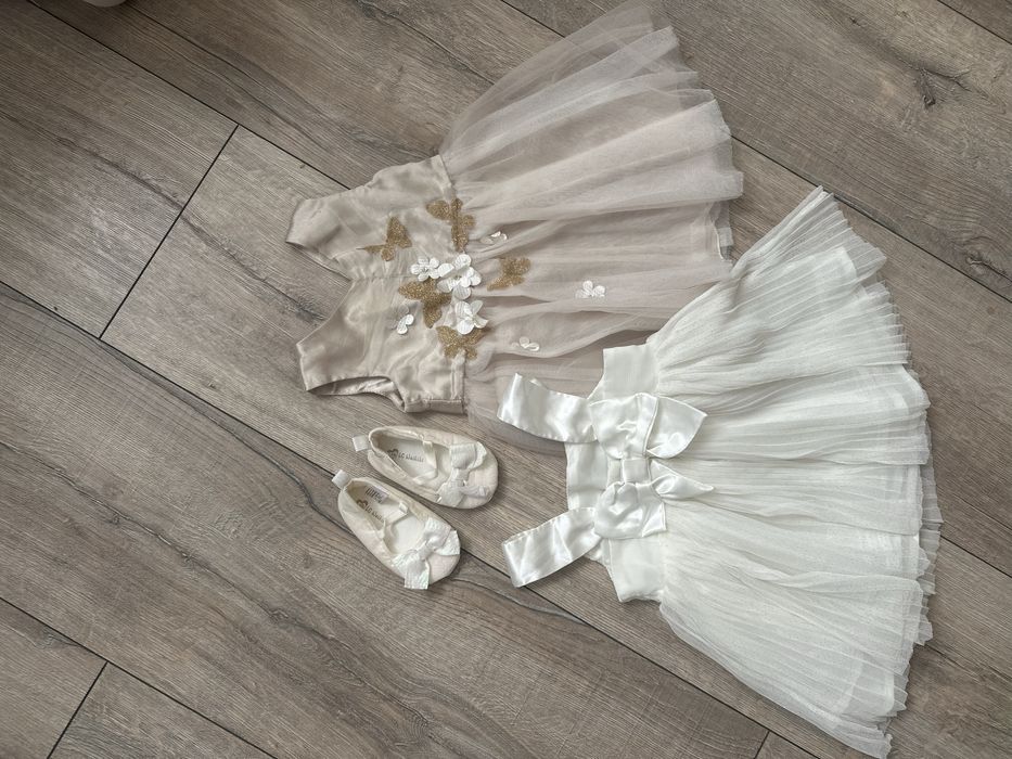 Святкова біла сукня на перший рік HM для дівчинки 80, 12-18 міс