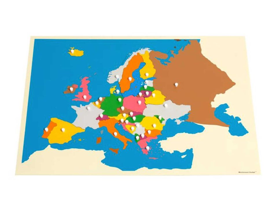 Mapas Puzzle Montessori Originais–Mundo, Europa e Móvel de Mapas NOVOS