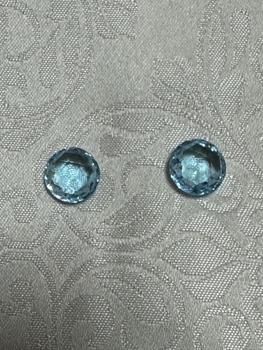 Топаз блакитний круглий