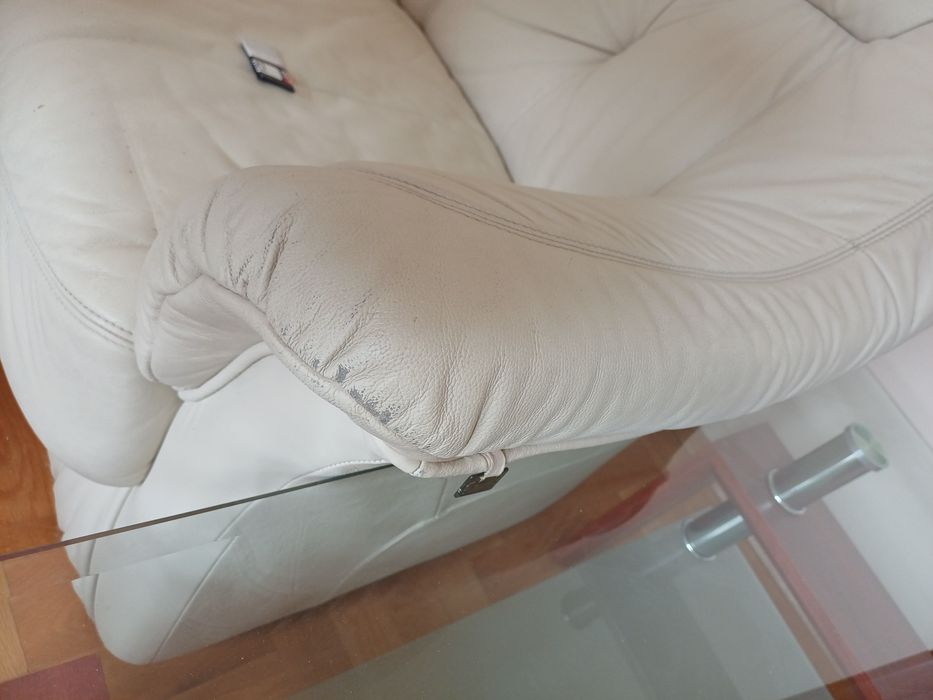 Komplet skórzany 3 i 2 osobowe kanapy