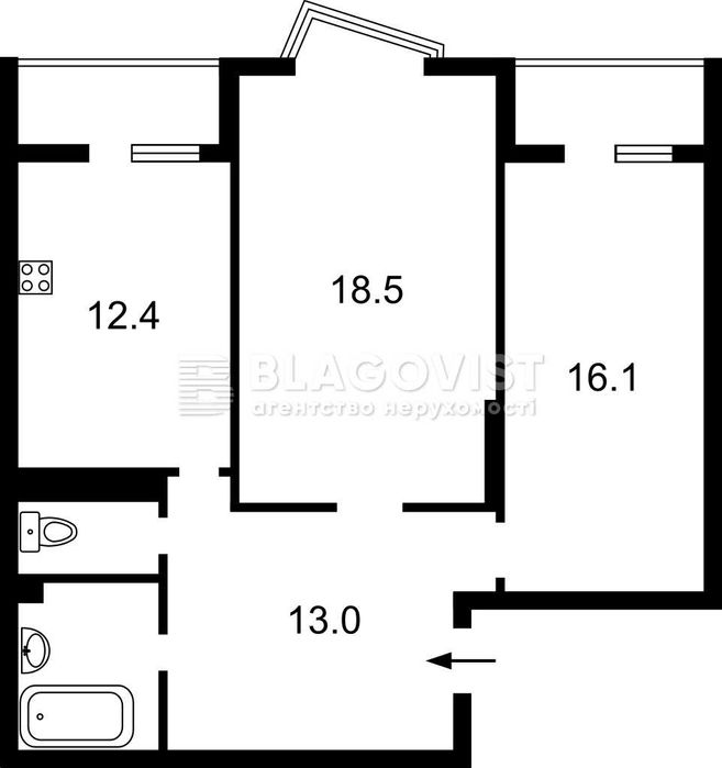 2-rooms apartment apartment by the address (area 73 m²) - Atlanta.ua - photo 2