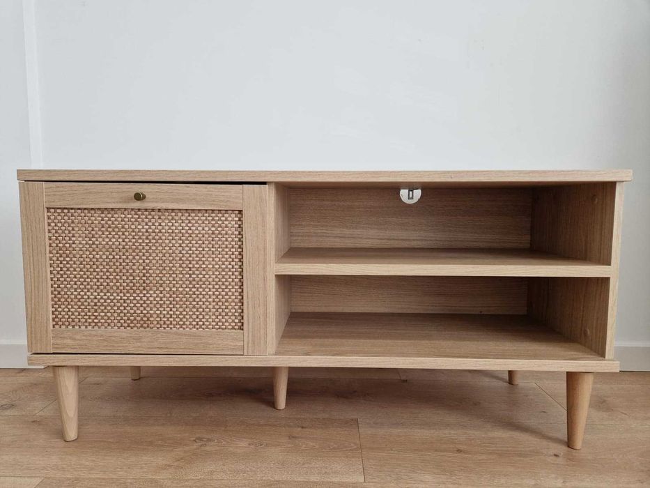 Szafka RTV CALASETTA Agata Meble 120 cm – boho / rattan