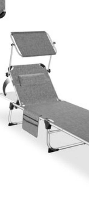 Espreguiçadeira de jardim com guarda-sol - Nova