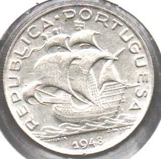 5 Escudos 1948 - soberba prata