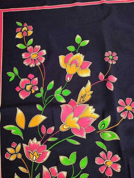 Вінтажна італійська хустка Ispahan Boselli crêpe | 68x68 см