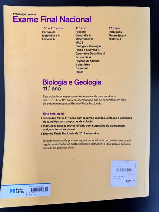 livro preparação exame biologia e geologia 2019