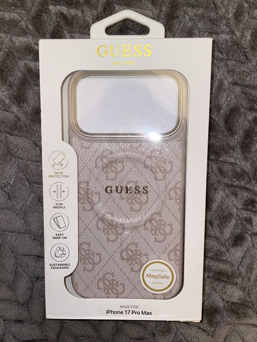 Guess różowy Etiu case iphone 17 Pro Max