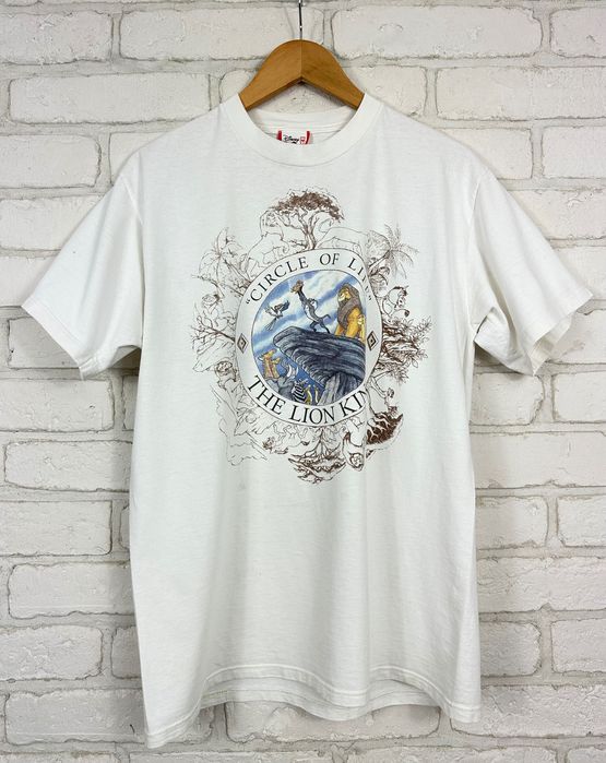 T-shirt vintage król lew 90s; Circle of life the lion king; Disney