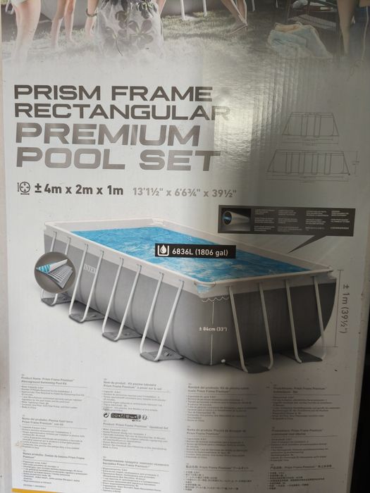 Piscina Intex  tubular retangular 4x2x1
