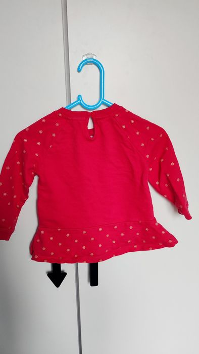 Piękna bluzeczka świąteczna dla dziewczynki rozmiar 86 cm