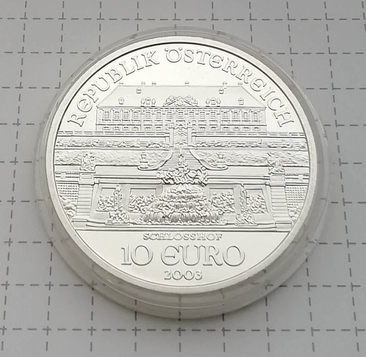 Австрія 10 євро 2003р. Палац Шлосс Гоф. СРІБЛО. ПРУФ.