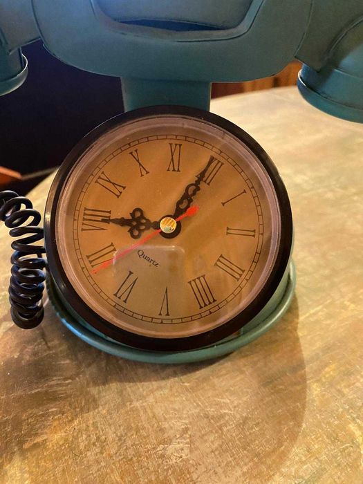 Relógio Vintage em forma de telefone, original, Bom estado