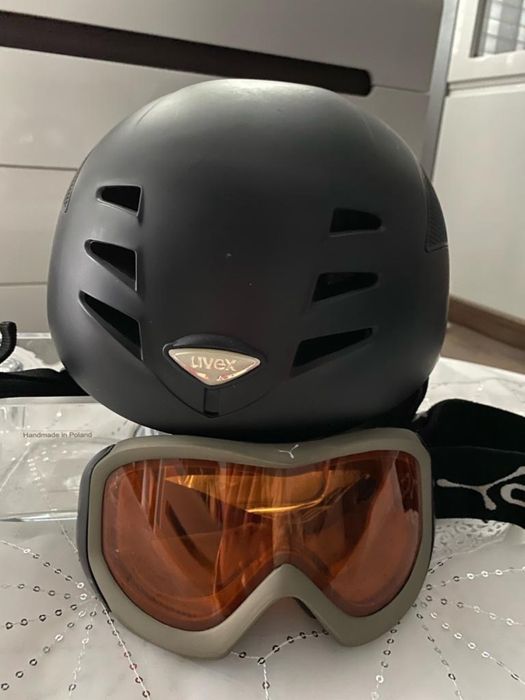 Kask UVEX + gogle CEBE