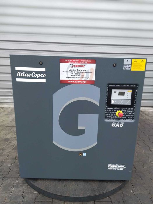 Sprężarka śrubowa Atlas Copco GA5P,5,5KW,S016276