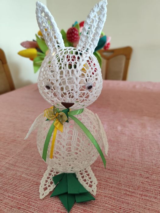 Królik szydełko handmade Święta