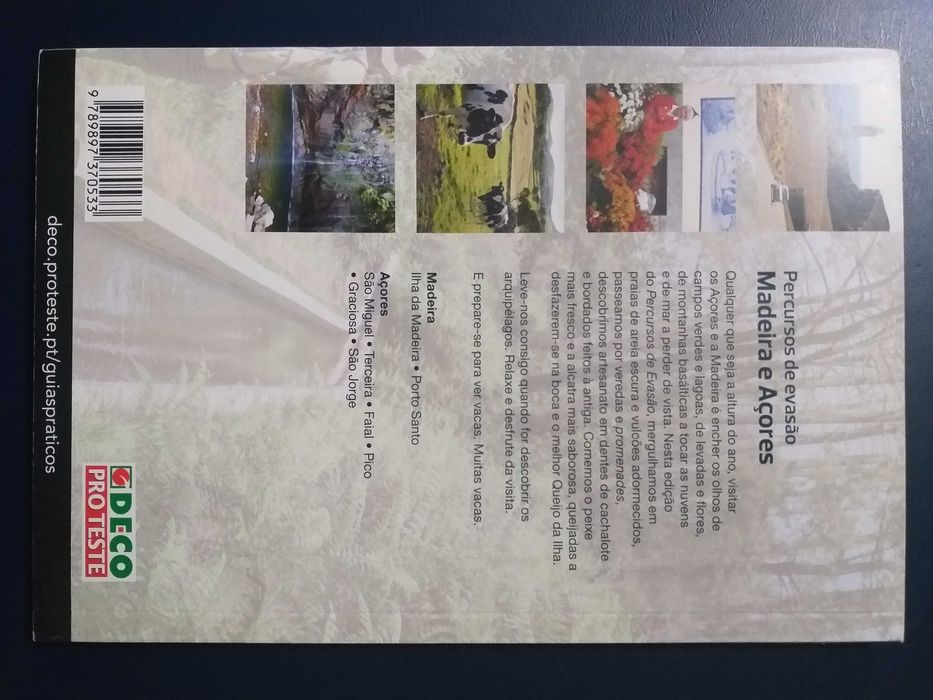 Livro "Percursos de evasão - Madeira e Açores" da Deco Proteste Novo