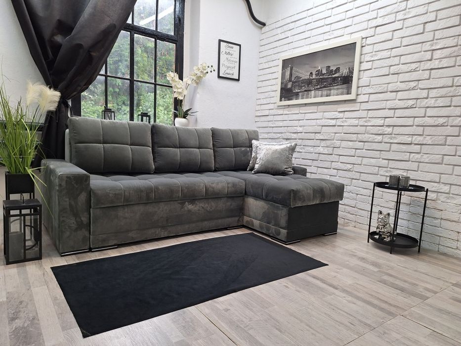 Narożnik Kleopatra, sprężyny welur