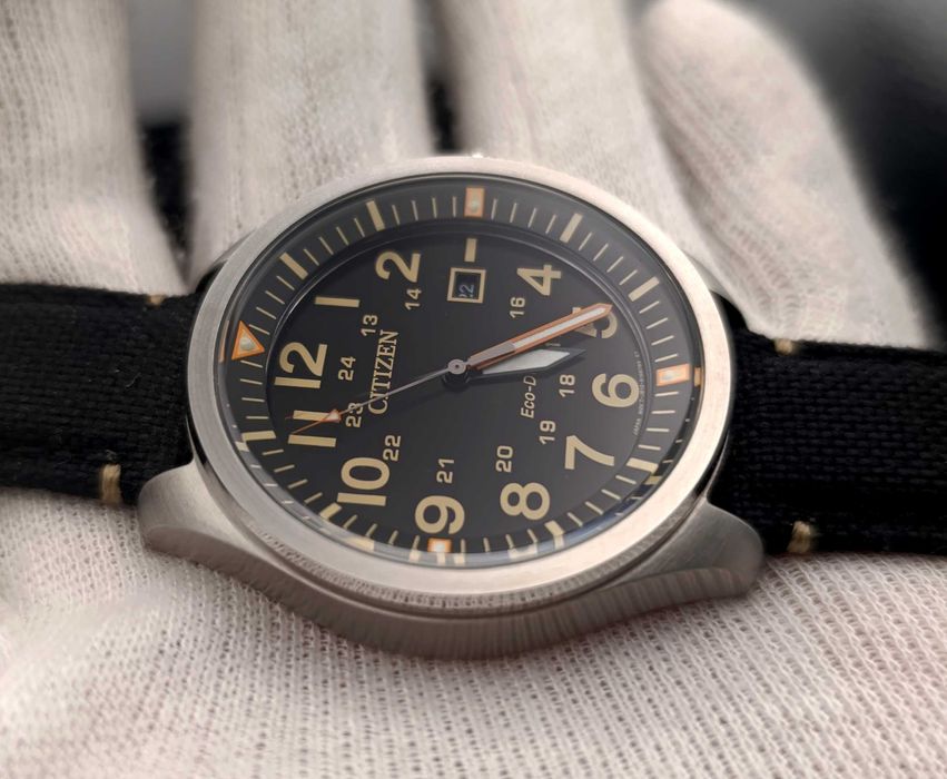 Zegarek męski Citizen Eco-Drive Military pilot, nowy, AW5000-24E