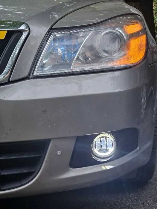 Противотуманные фары Led Skoda Octavia A5 FL 2008 - 2013 c ДХО