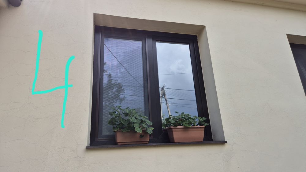 Okna 11szt.plastikowe ciemny dąb