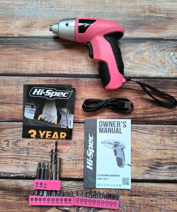 Wkrętarka akumulatorowa w kolorze różowym