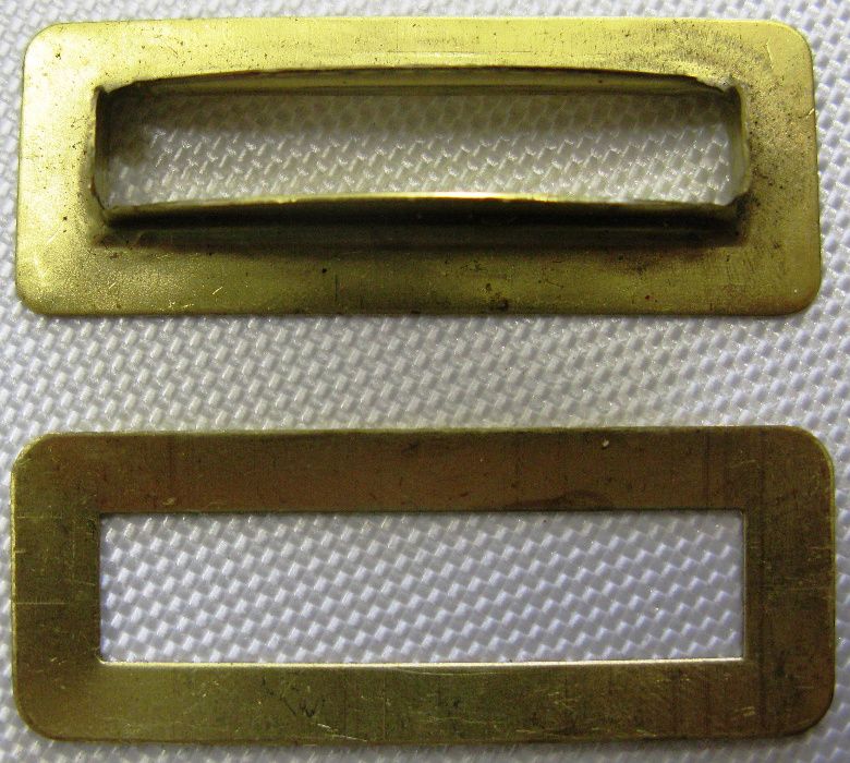 10 szt. Oczko prostokątne plandeki mosiężne mosiądz 40x8 mm nierdzewne