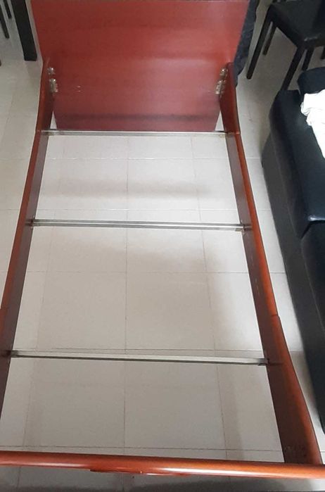 Cama de Solteiro em Madeira Maciça + Estrado Incluído (Com opção Gavetão Cama Extra)