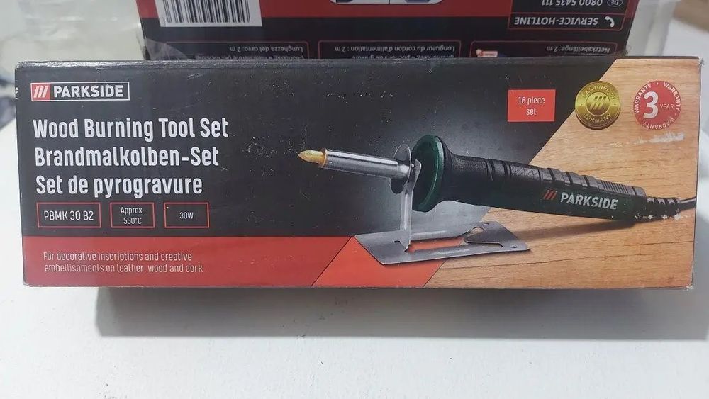 Паяльник дерева Випалювач Шкіри Parkside PBMK 30 Німечина