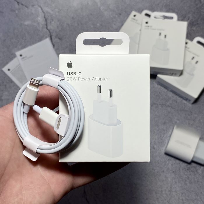 Зарядка для Айфон Оригинал OEM Блок + кабель USB-C to Lighting 20W