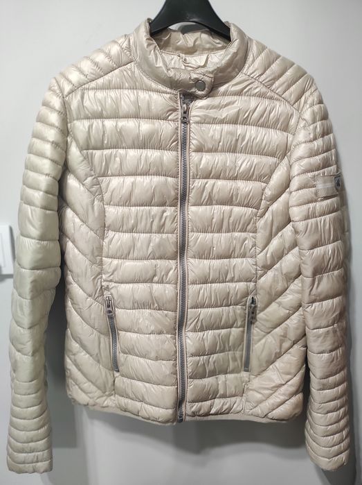 Kurtka pikowana wiosna beż złota S 36