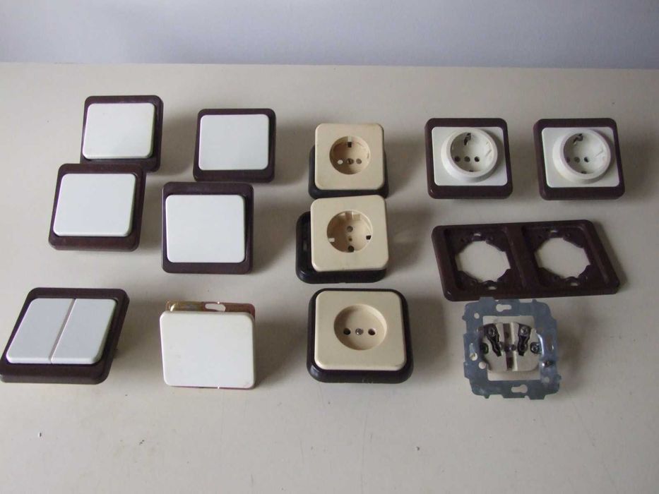 Conjunto de Interruptores e tomadas Vintage
