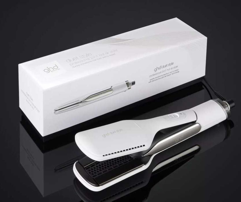 Prancha de cabelo 2-em-1 ghd duet style branco