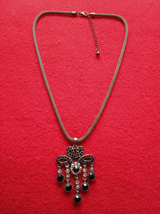 Колье вечерний вариант с кристаллами