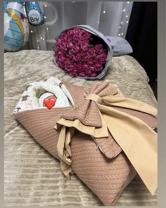 Зимний конверт на выписку