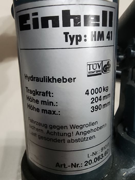 Macaco hidráulico de 4 toneladas