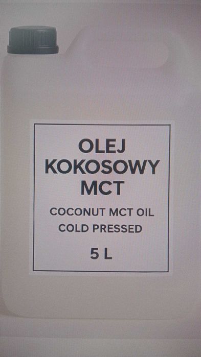 Olej kokosowy MCT 100% naturalny – tłoczony na zimno – 5 l