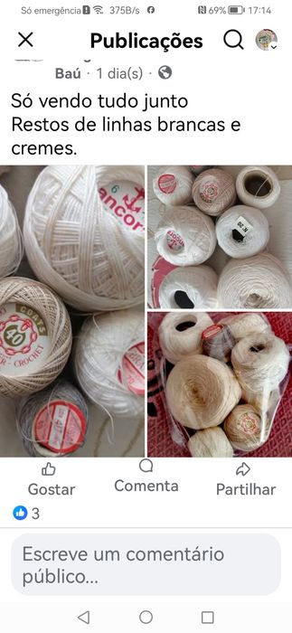 Restos de linhas para croché