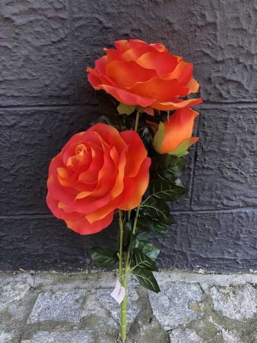 Róże sztuczny bukiet ogromne kwiaty