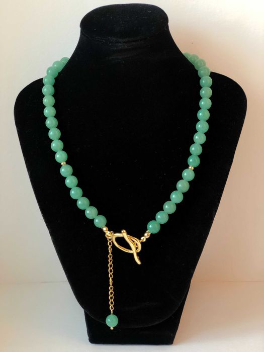 Витончене намисто з зеленого авантюрину "М’ятна свіжість"