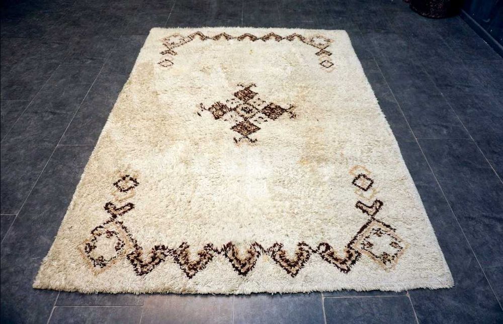 Tapete BERBERE BENI OURAIN (Atlas) em Lã, 215cm x 160cm, muito expesso