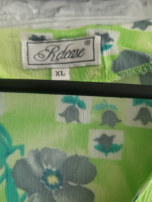 Bluzka limonkowa milutka  Duża Release   XL - 5XL z printem