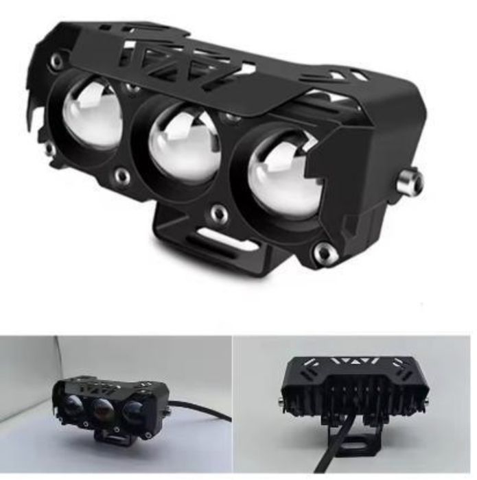 Світлодіодна фара на мотоцикл 12в, 24в,  лінза