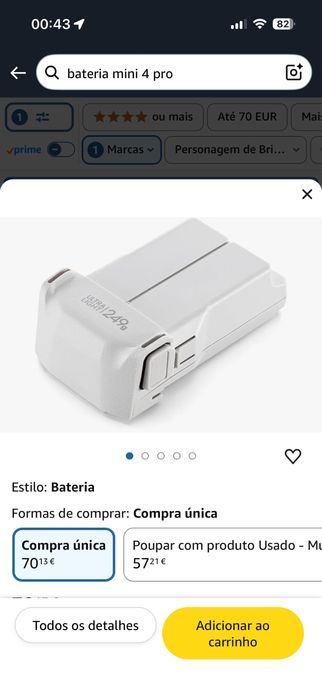 Bateria drone dji mini 4 pro