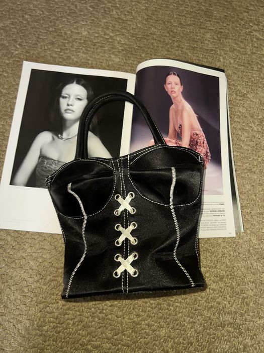 Corset bag gothic baddie y2k чорна сумка корсет бюст