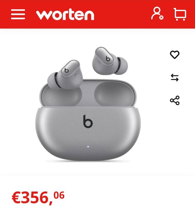 Beats Studio Buds + Cinza  Como Novos
