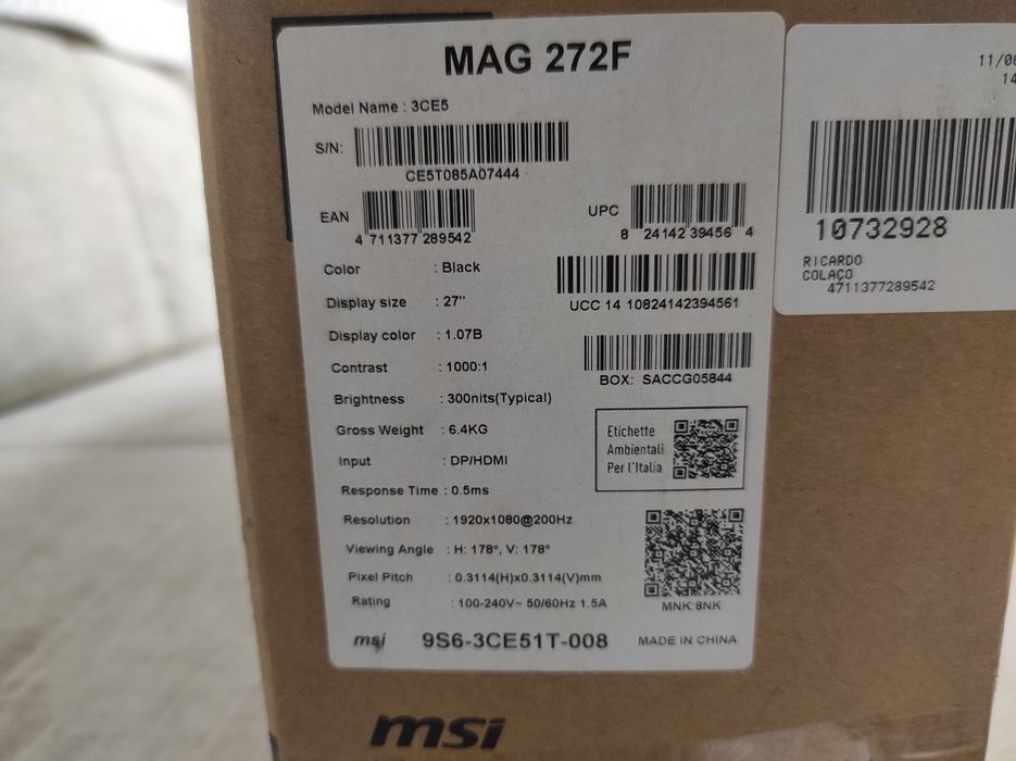 Monitor MSI 27 polgadas